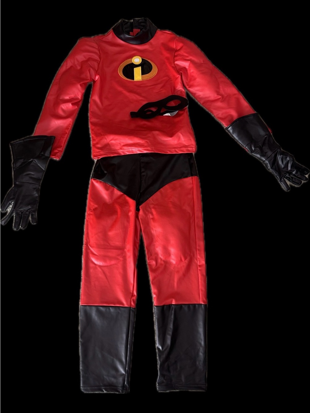 Disney Red and Black Incredibles Superhero Costume with Mask